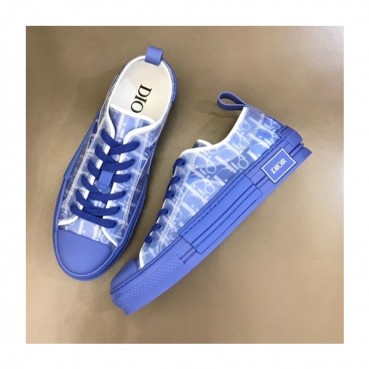 디올 남/녀 오블리크 Galaxy 블루 스니커즈 - Unisex Blue Sneakers 
