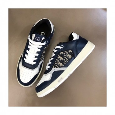 디올 남/녀 오블리크 Galaxy 네이비 스니커즈 - Unisex Navy Sneakers 