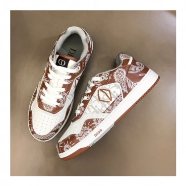 디올 남/녀 오블리크 Galaxy 브라운 스니커즈 - Unisex Brown Sneakers 