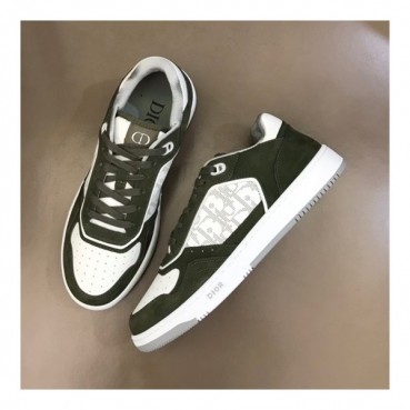 디올 남/녀 오블리크 Galaxy 카키 스니커즈 - Unisex Khaki Sneakers 