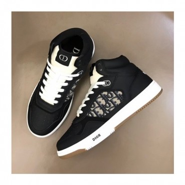 디올 남/녀 오블리크 블랙 로우탑 스니커즈 - Unisex Black Sneakers 