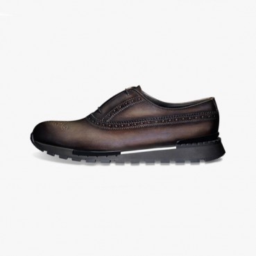 벨루티 남성  클래식 브라운 스니커즈 - Mens Brown Sneakers 