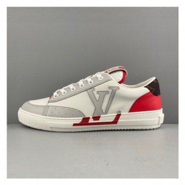 루이비통 남/녀 CHARLIE 레드 스니커즈 - Unisex Red Sneakers 