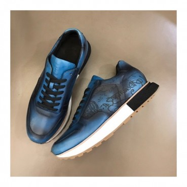벨루티 남성  클래식 블루 스니커즈 - Mens Blue Sneakers 