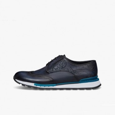 벨루티 남성  클래식 블루 스니커즈 - Mens Blue Sneakers 