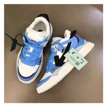 오프화이트 남성 시그니처 블루 스니커즈 - Mens Blue Sneakers 