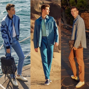 벨루티 남성 모던 블루 슬립온 - Mens Blue Sneakers 