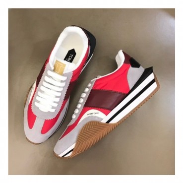 톰포드 남성 캐쥬얼 레드 스니커즈 - Mens Red Sneakers 