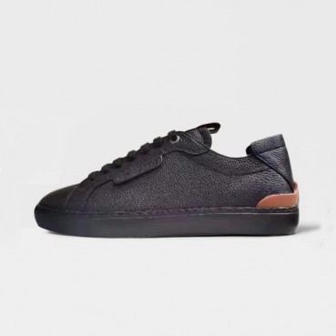제냐 남성 이니셜 블랙 스니커즈 - Mens Black Sneakers 