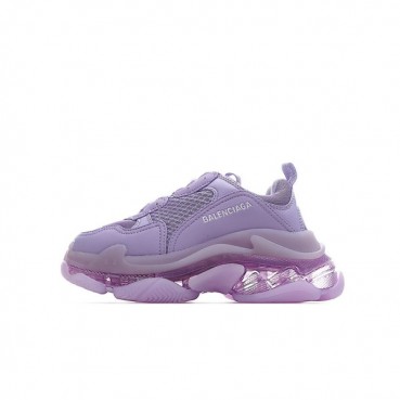 발렌시아가 남/녀 Triple S 퍼플 스니커즈 - Unisex Purple Sneakers 