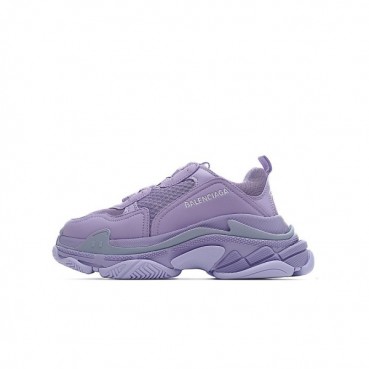 발렌시아가 남/녀 Triple S 퍼플 스니커즈 - Unisex Purple Sneakers 