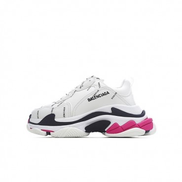 발렌시아가 남/녀 Triple S 화이트 스니커즈 - Unisex White Sneakers 