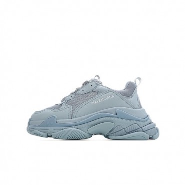 발렌시아가 남/녀 Triple S 블루 스니커즈 - Unisex Blue Sneakers 