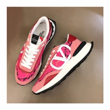 발렌티노 남/녀 트렌디 핑크 스니커즈 - Unisex Pink Sneakers 