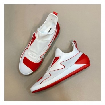 페라가모 남성 Gancini 레드 스니커즈 - Mens Red Sneakers 