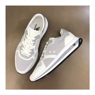 알마니 남성 클래식 그레이 스니커즈 - Mens Gray Sneakers 