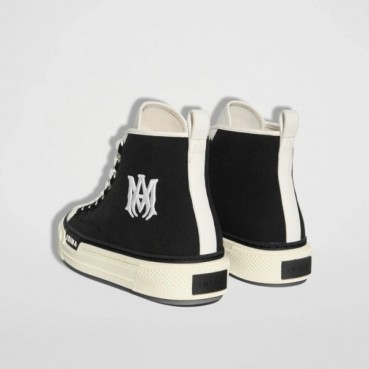 아미리 남/녀 블랙 하이탑 스니커즈 - Unisex Black Sneakers 
