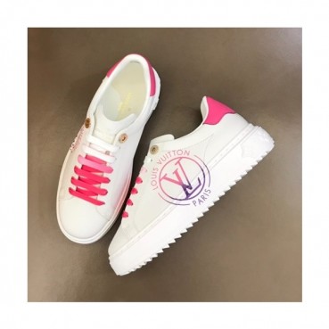 루이비통 남/녀 Time out 핑크 스니커즈 - Unisex Pink Sneakers 