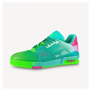 루이비통 남/녀 Trainer 그린 스니커즈 -  Unisex Green Sneakers 