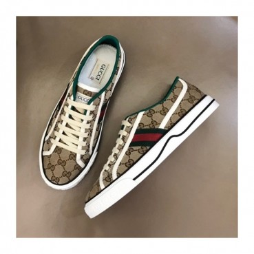 구찌 남/녀 테니스 브라운 스니커즈- Unisex Brown Sneakers 