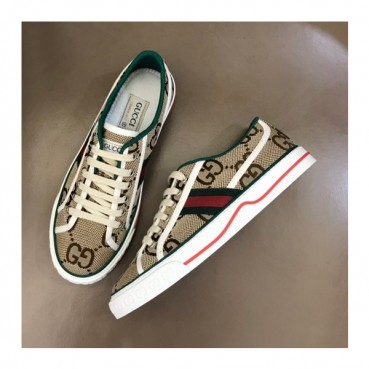 구찌 남/녀 테니스 브라운 스니커즈- Unisex Brown Sneakers 
