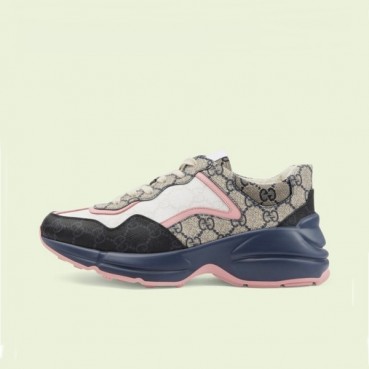 구찌 남/녀 트렌디 핑크 라이톤 - Unisex Pink Sneakers 