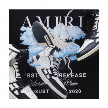 아미리 남/녀 캐쥬얼 레더 하이탑 스니커즈 - Amiri Mm/Wm Casual Leather Hign