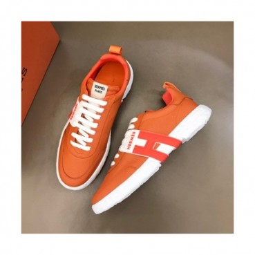 에르메스  남성 모던 레더 스니커즈 Size(240-275) 오렌지 