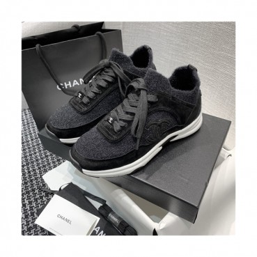 Chanel 2021 Women's Knit Sneakers,CHAS0650 - 샤넬 2021 여성용 레더 스니커즈,Size(225