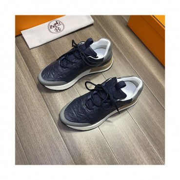 Hermes 2021 Men's Leather Sneakers,HERS0508 - 에르메스 2021 남성용 레더 스니커즈,Size(240