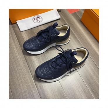 Hermes 2021 Men's Leather Sneakers,HERS0504 - 에르메스 2021 남성용 레더 스니커즈,Size(240