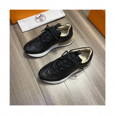 Hermes 2021 Men's Leather Sneakers,HERS0503 - 에르메스 2021 남성용 레더 스니커즈,Size(240