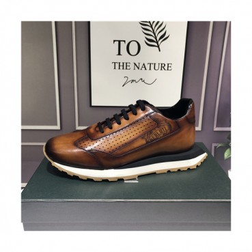Berluti 2021 Men's Leather Sneakers,BERTS0286 - 벨루티 2021 남성용 레더 스니커즈,Szie(240