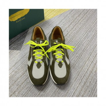 Buscemi 2021 Men's Leather Sneakers,BUSS0038 - 부세미 2021 남성용 레더 스니커즈,Size(240
