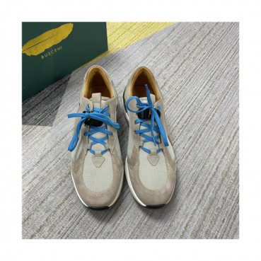 Buscemi 2021 Men's Leather Sneakers,BUSS0037 - 부세미 2021 남성용 레더 스니커즈,Size(240