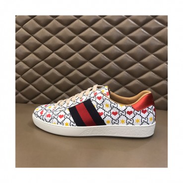Gucci 2021 Mn/Wn Leather Sneakers,GUCS1592- 구찌 2021 남여공용 레더 스니커즈,Size(225