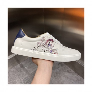 Hermes 2021 Men's Leather Sneakers,HERS0485 - 에르메스 2021 남성용 레더 스니커즈,Size(240