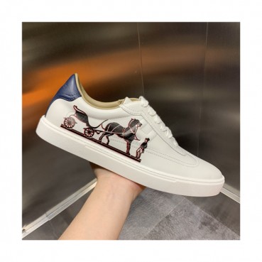 Hermes 2021 Men's Leather Sneakers,HERS0478 - 에르메스 2021 남성용 레더 스니커즈,Size(240