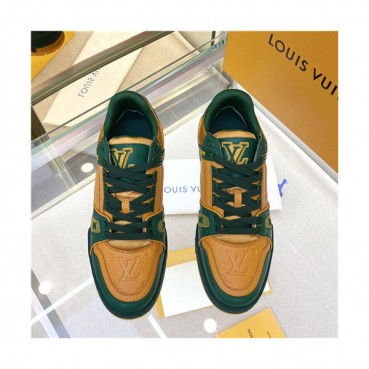 Louis Vuitton 2021 Men's Leather Sneakers,LOUS2124 - 루이비통 2021 남성용 레더 스니커즈,Size(240