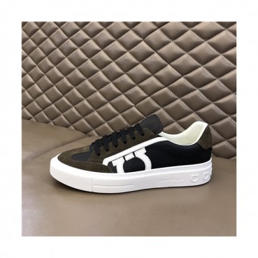 Salvatore Ferragamo 2021 Men's Leather Sneakers,FGMS0551 - 페라가모 2021 남성용 레더 스니커즈,Size(240
