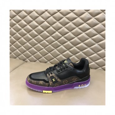 Louis Vuitton 2021 Men's Leather Sneakers,LOUS2082 - 루이비통 2021 남성용 레더 스니커즈,Size(240
