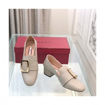 Bally 2021 Women's Leather Middle Heel Shoes,BALS0167 - 발리 2021 여성용 레더 미드힐 구두,Size(225