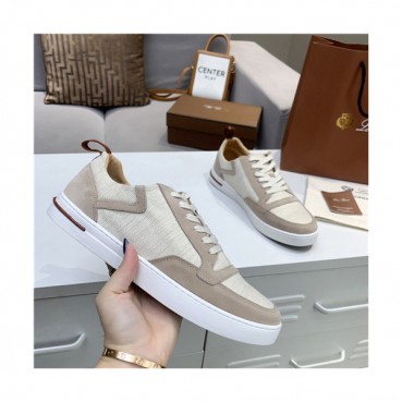 Loro Piana 2021 Men's Leather Sneakers,LOROS0067 - 로로피아나 2021 남성용 레더 스니커브,Size(240