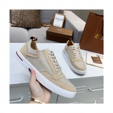 Loro Piana 2021 Men's Leather Sneakers,LOROS0065 - 로로피아나 2021 남성용 레더 스니커브,Size(240
