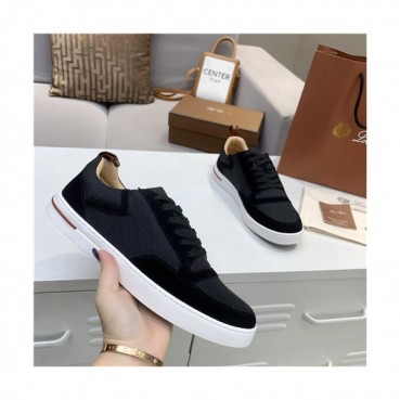 Loro Piana 2021 Men's Leather Sneakers,LOROS0064 - 로로피아나 2021 남성용 레더 스니커브,Size(240