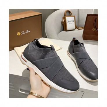 Loro Piana 2021 Men's Leather Sneakers,LOROS0060 - 로로피아나 2021 남성용 레더 스니커브,Size(240