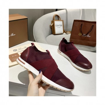 Loro Piana 2021 Men's Leather Sneakers,LOROS0058 - 로로피아나 2021 남성용 레더 스니커브,Size(240