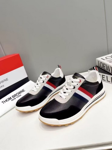 Thom Browne 2023 Mens Leather Sneakers,THOMS0052 - 톰브라운 2023 남성용 레더 스니커즈,Size(240