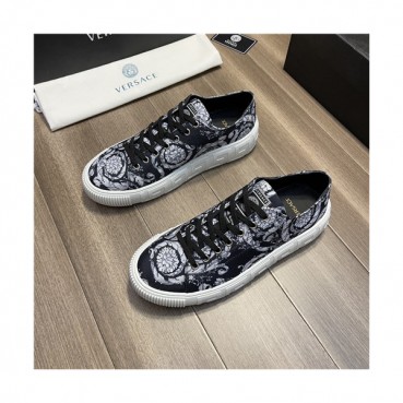 Versace 2021 Men's Canvas Sneakers,VERS0570 - 베르사체 2021 남성용 캔버스 스니커즈,Size(240