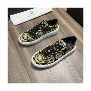 Versace 2021 Men's Canvas Sneakers,VERS0569 - 베르사체 2021 남성용 캔버스 스니커즈,Size(240